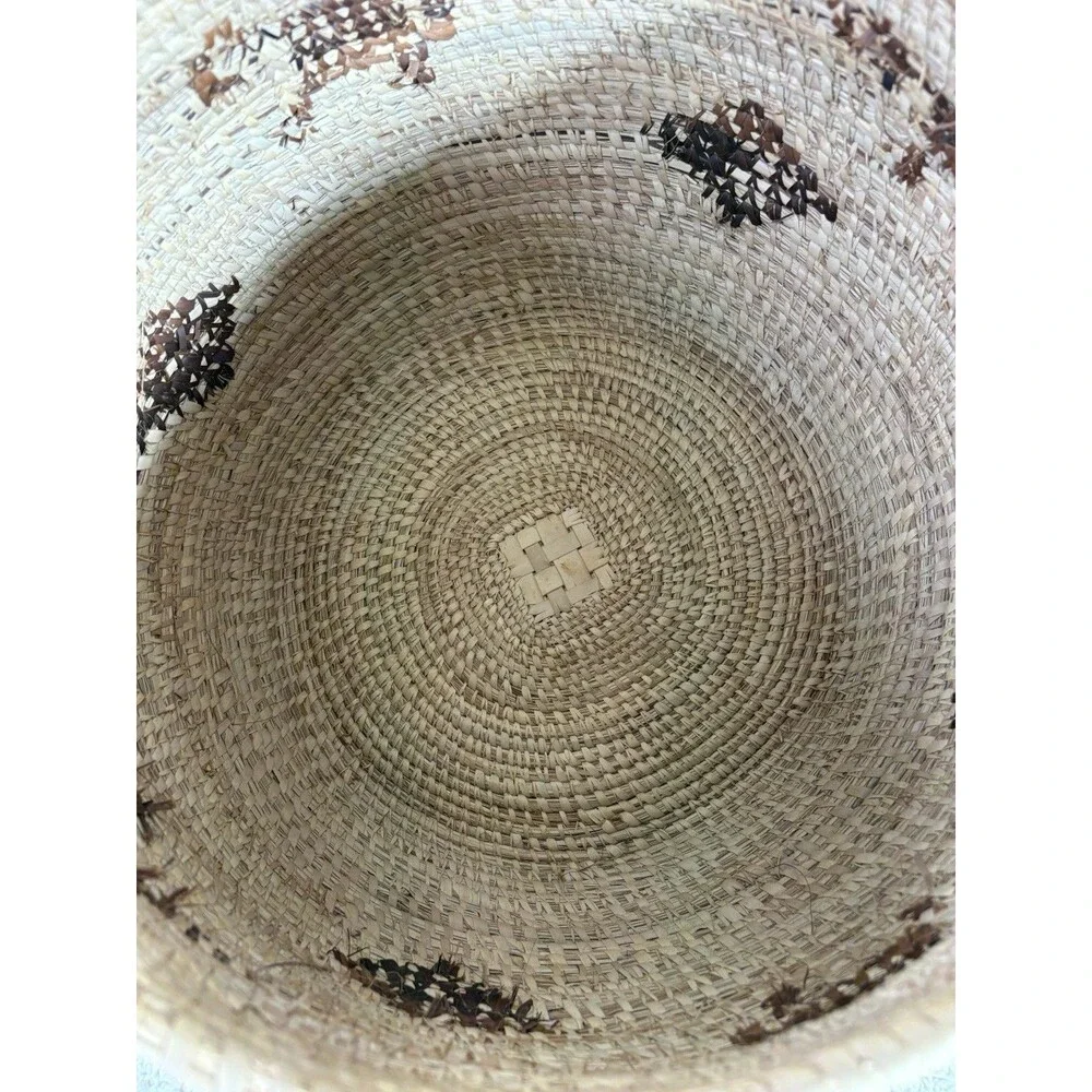 Large Native American Tohono O’odham Papago Style Basket With Lid 15” X 18”